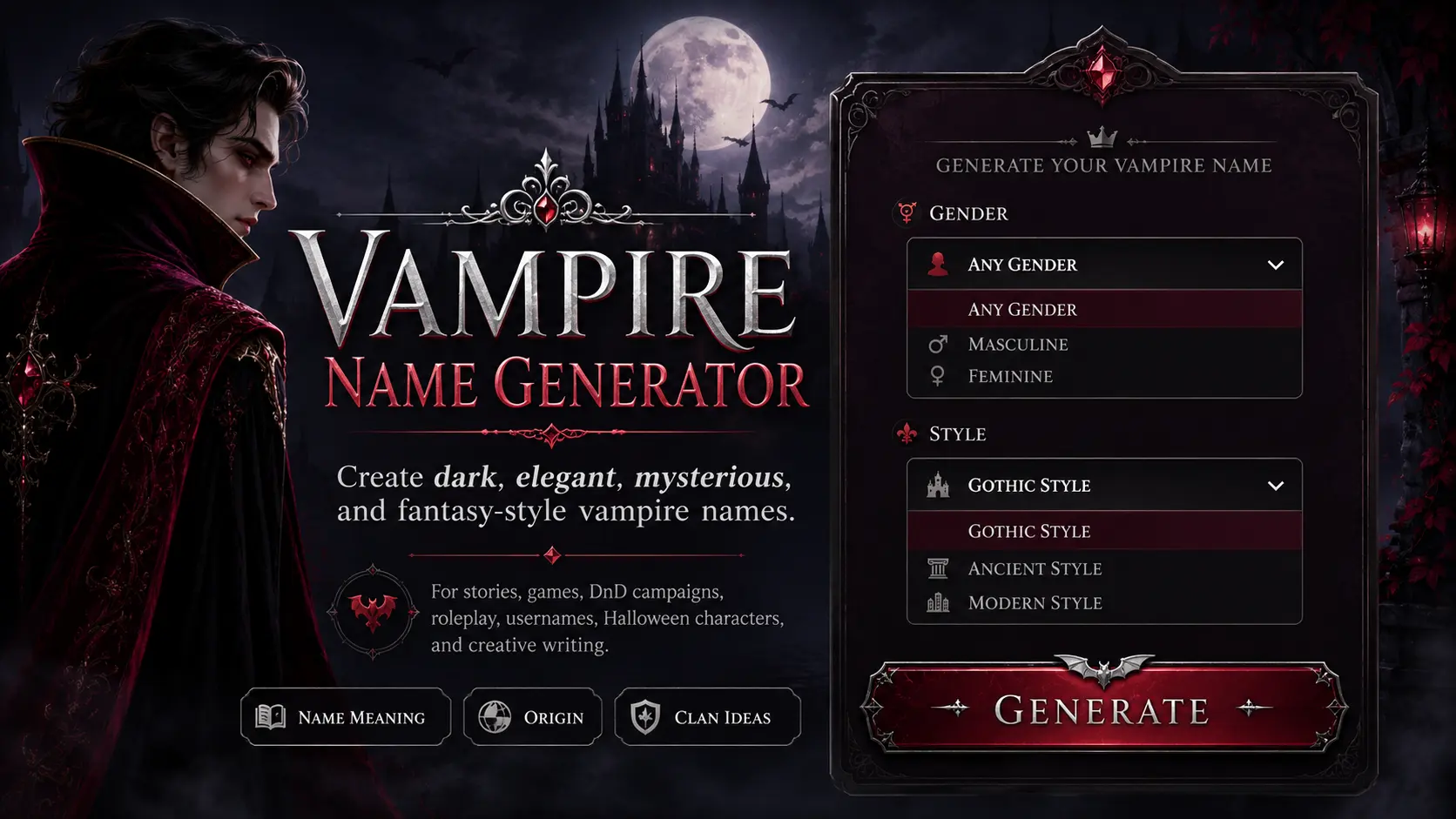 Vampire Name Generator