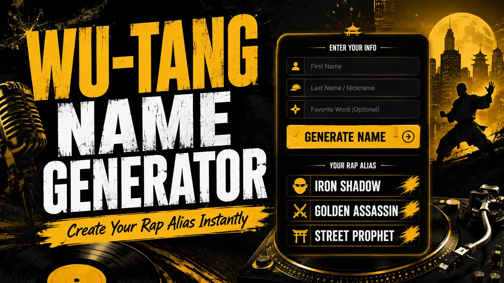Wu-Tang Name Generator image