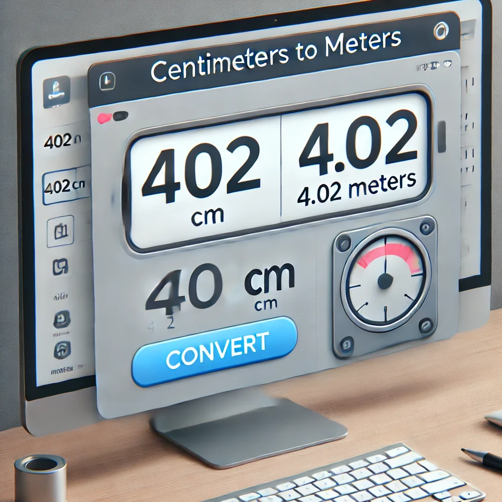 Convert 402 cm to meters