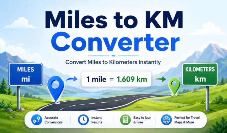 Distance Coversion Miles to KM Converter | Fast Distance Calculator 2026
