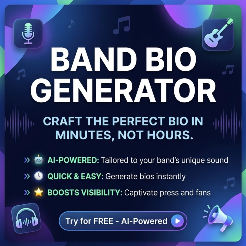 Band Bio Generator [Free Tool & AI Powered]