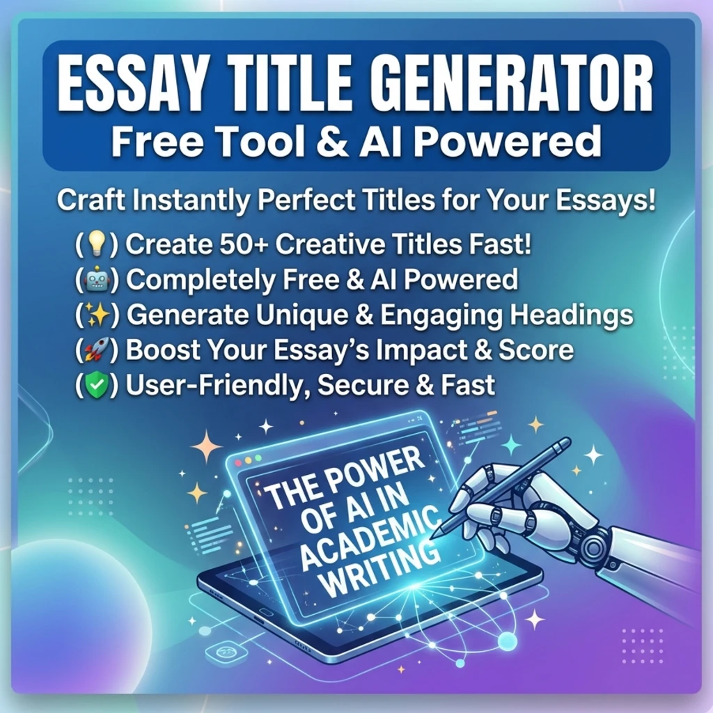 Essay Title Generator [Free Tool & AI Powered]