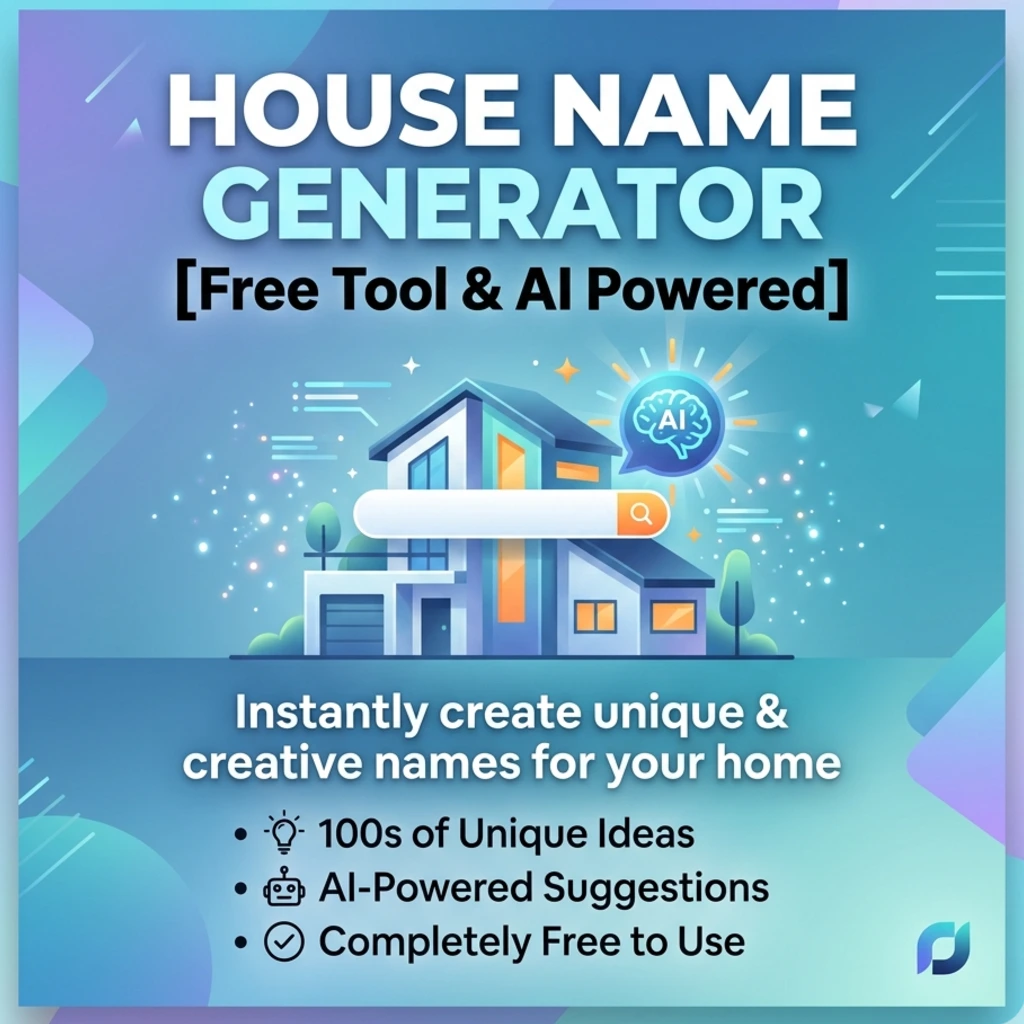 House Name Generator [Free Tool & AI Powered]