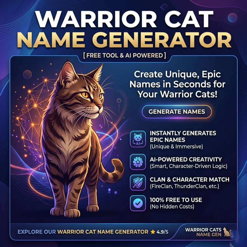 Warrior Cat Name Generator [Free Tool & AI Powered]