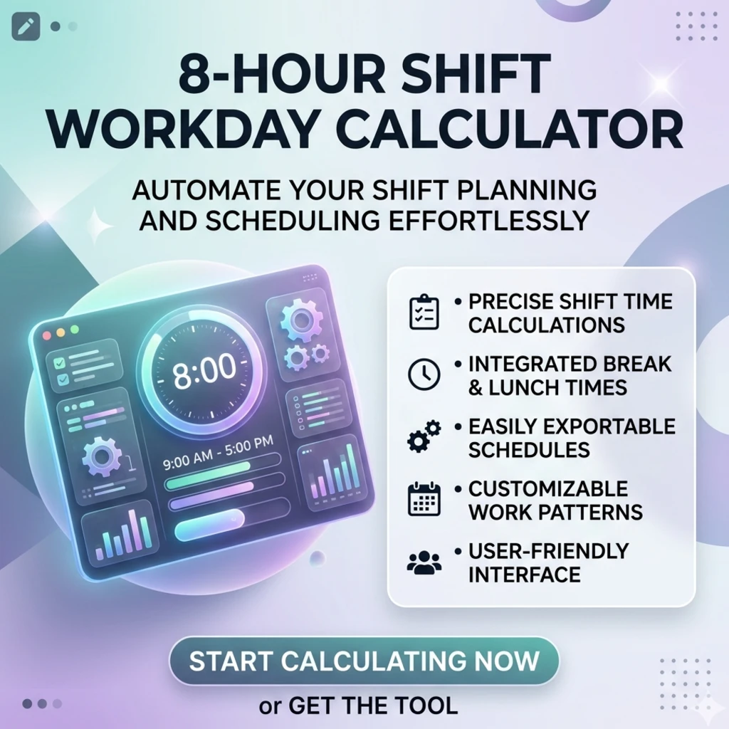 8-Hour Shift Workday Calculator