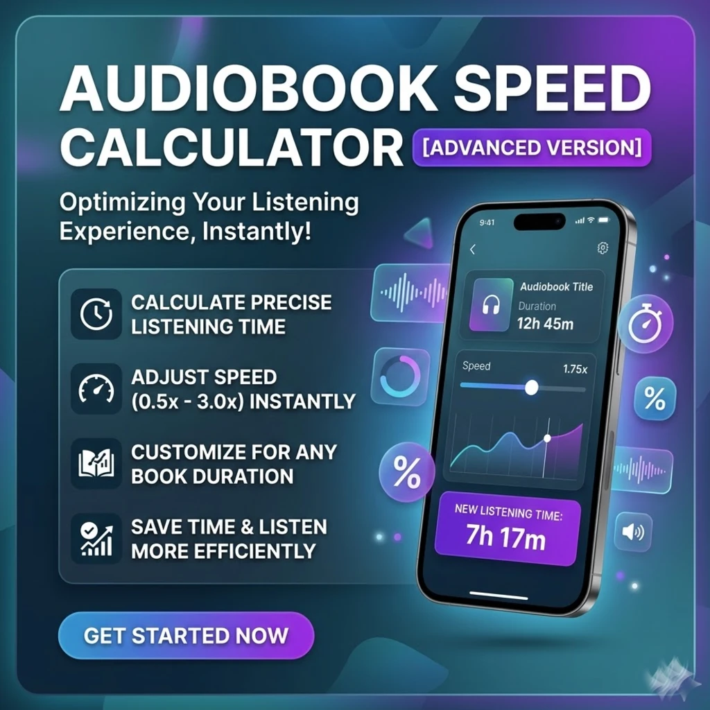 Audiobook Speed Calculator [Advanced Version]