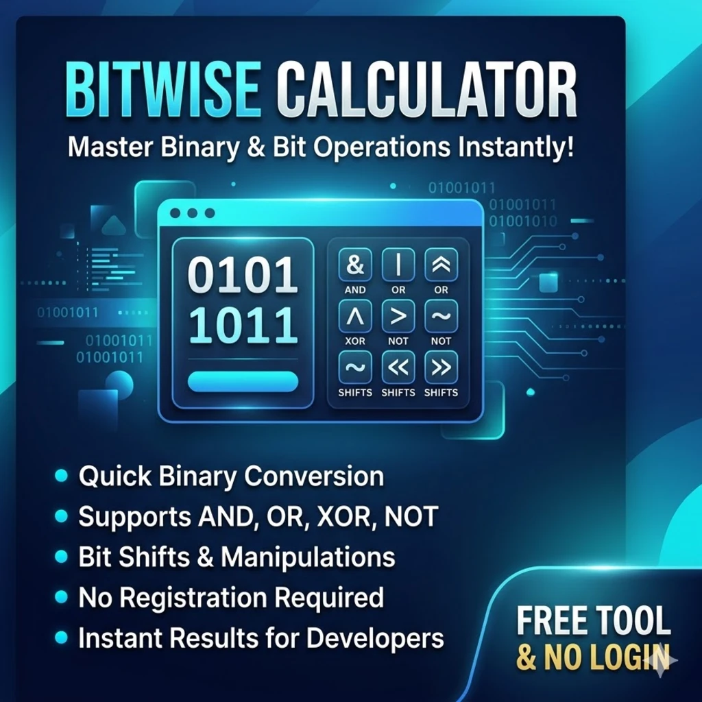 Bitwise Calculator [Free Tool & No Login]