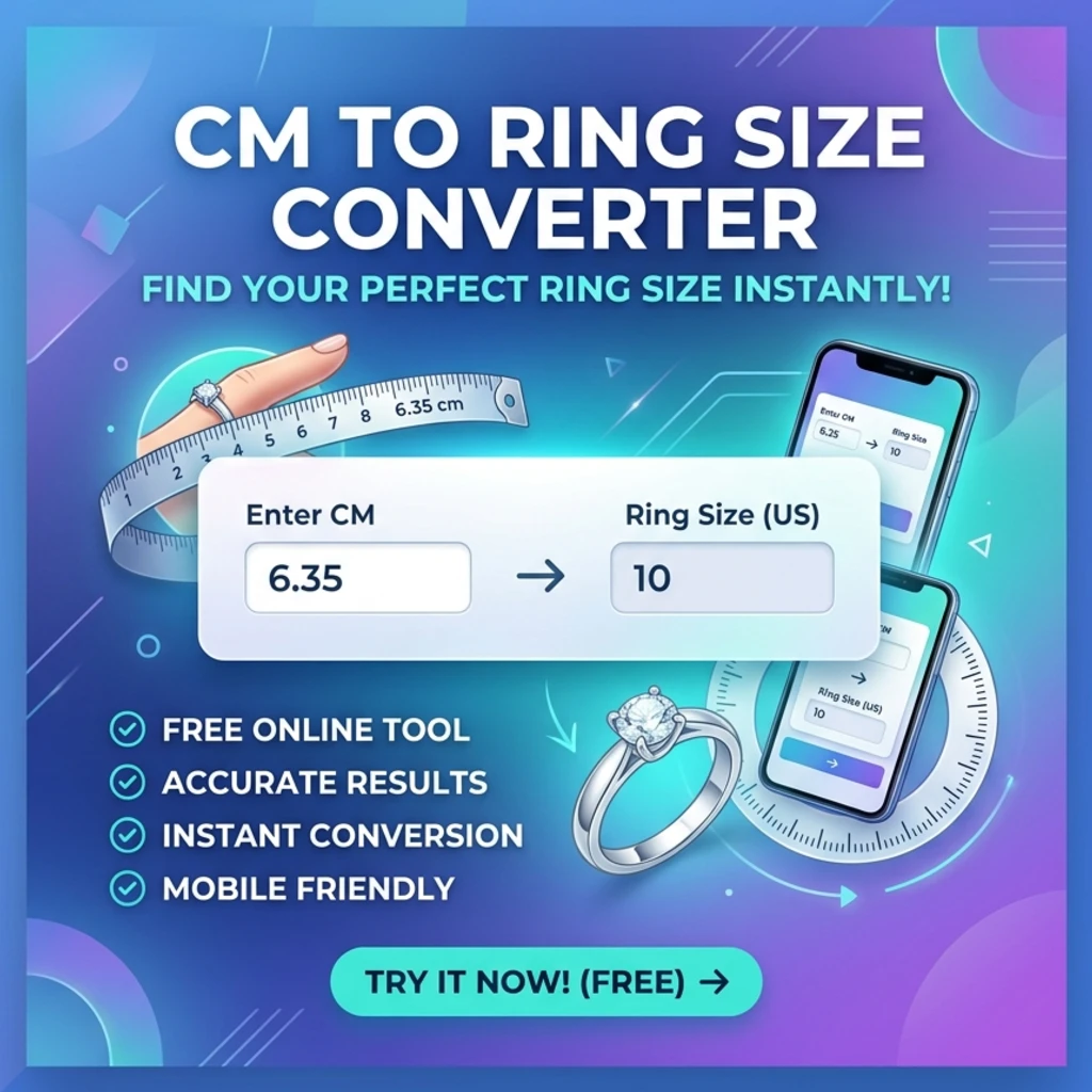 CM To Ring Size Converter - Free Online Tool
