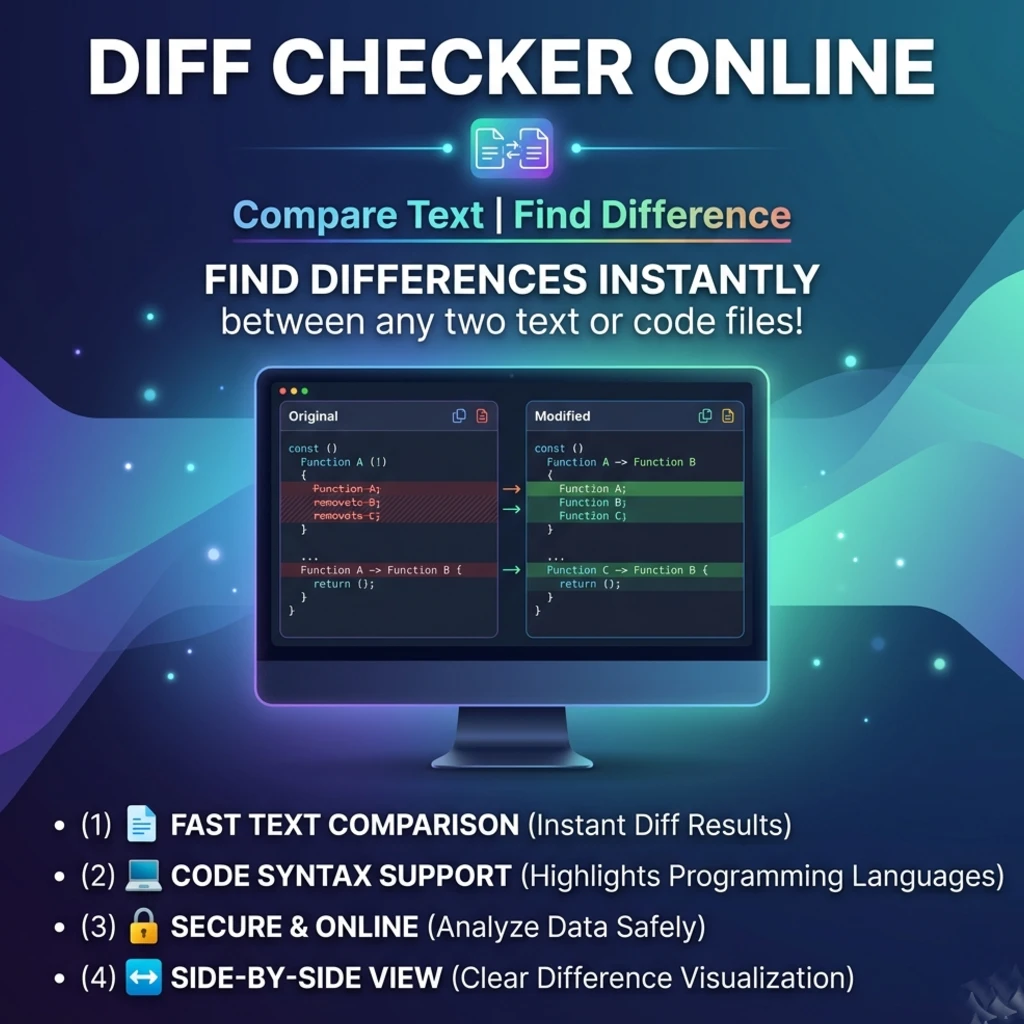 Diff Checker Online Compare Text Find Difference