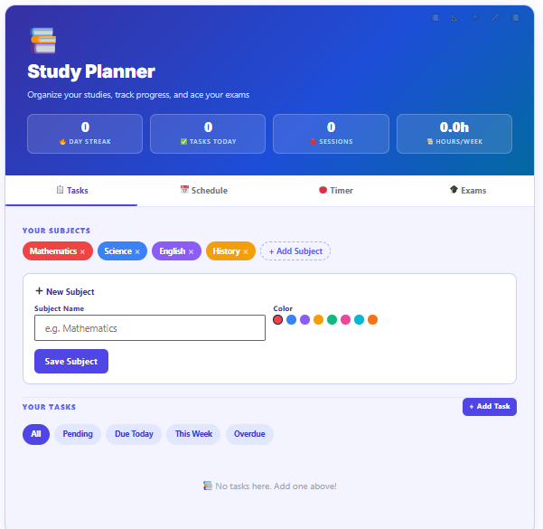 Digital Study Planner