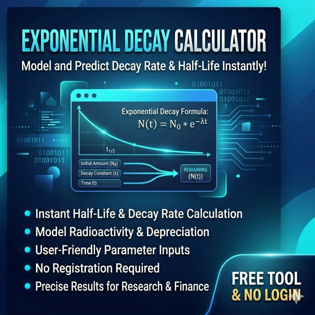 Exponential Decay Calculator [Free Tool & No Login]