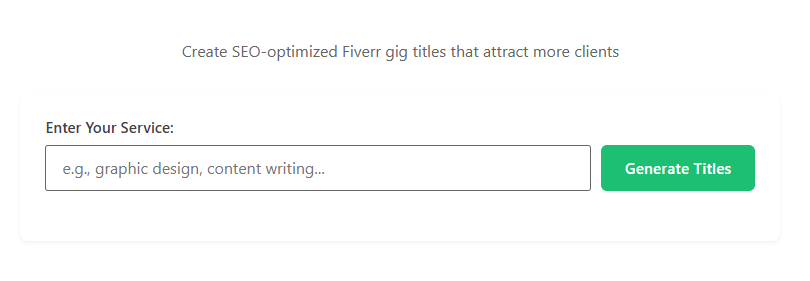 Fiverr Title Generator