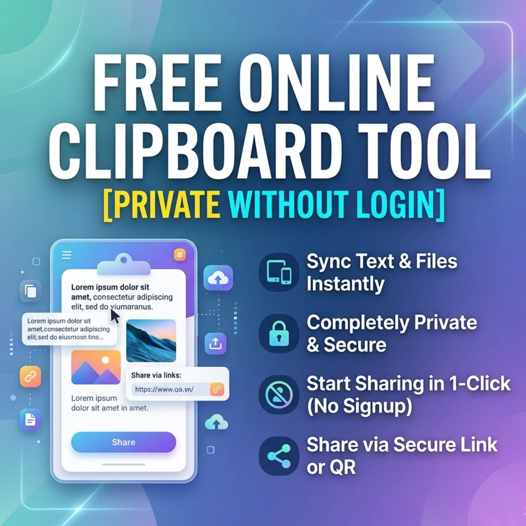 Free Online Clipboard Tool [Private Without Login]