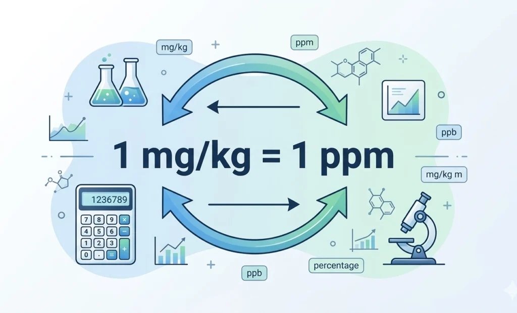 How to Convert mg/kg to ppm