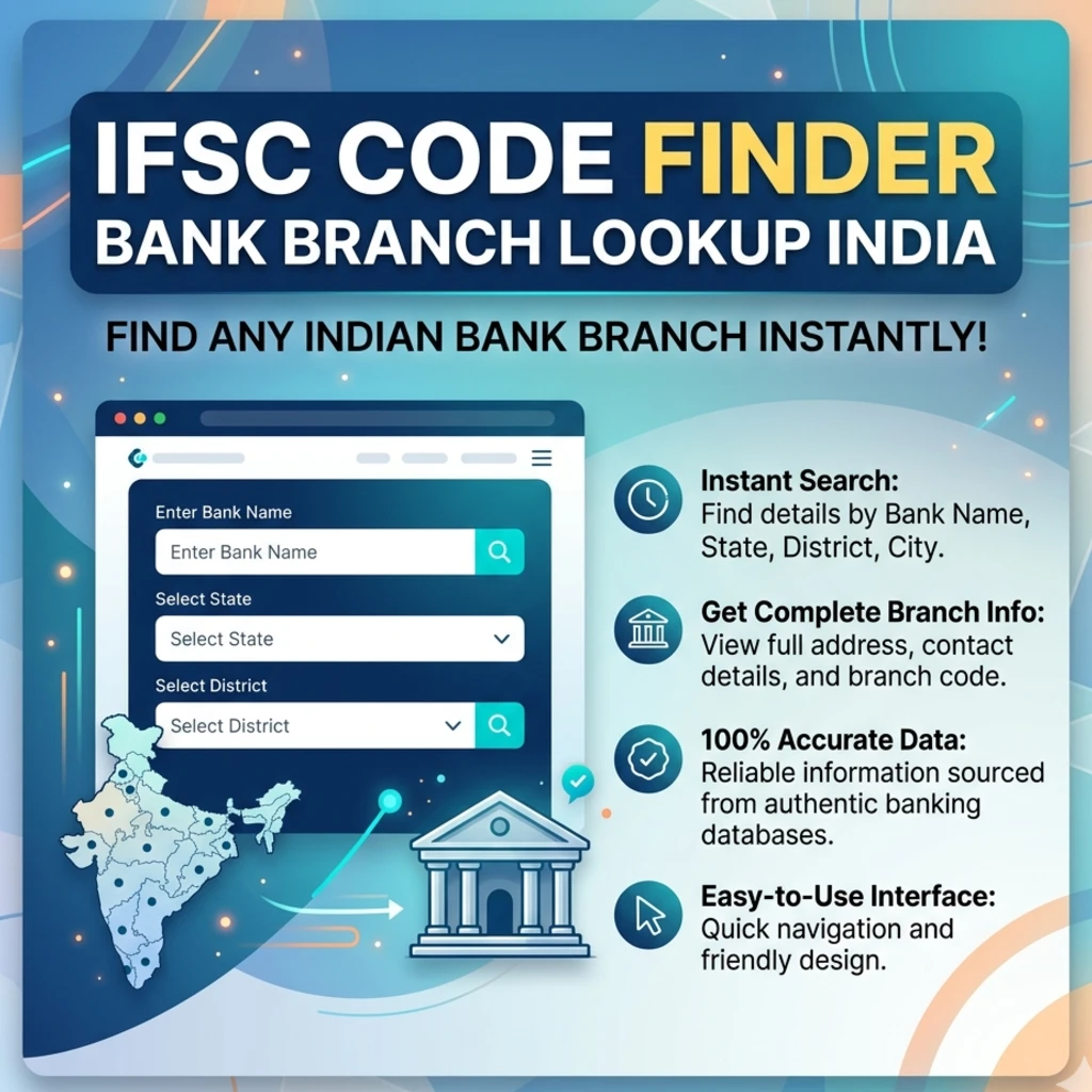 IFSC Code Finder – Bank Branch Lookup India
