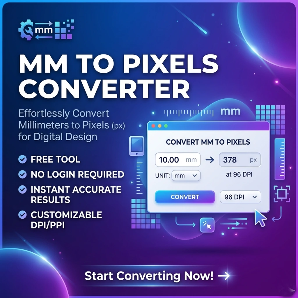 MM to Pixels Converter [Free Tool & No Login]