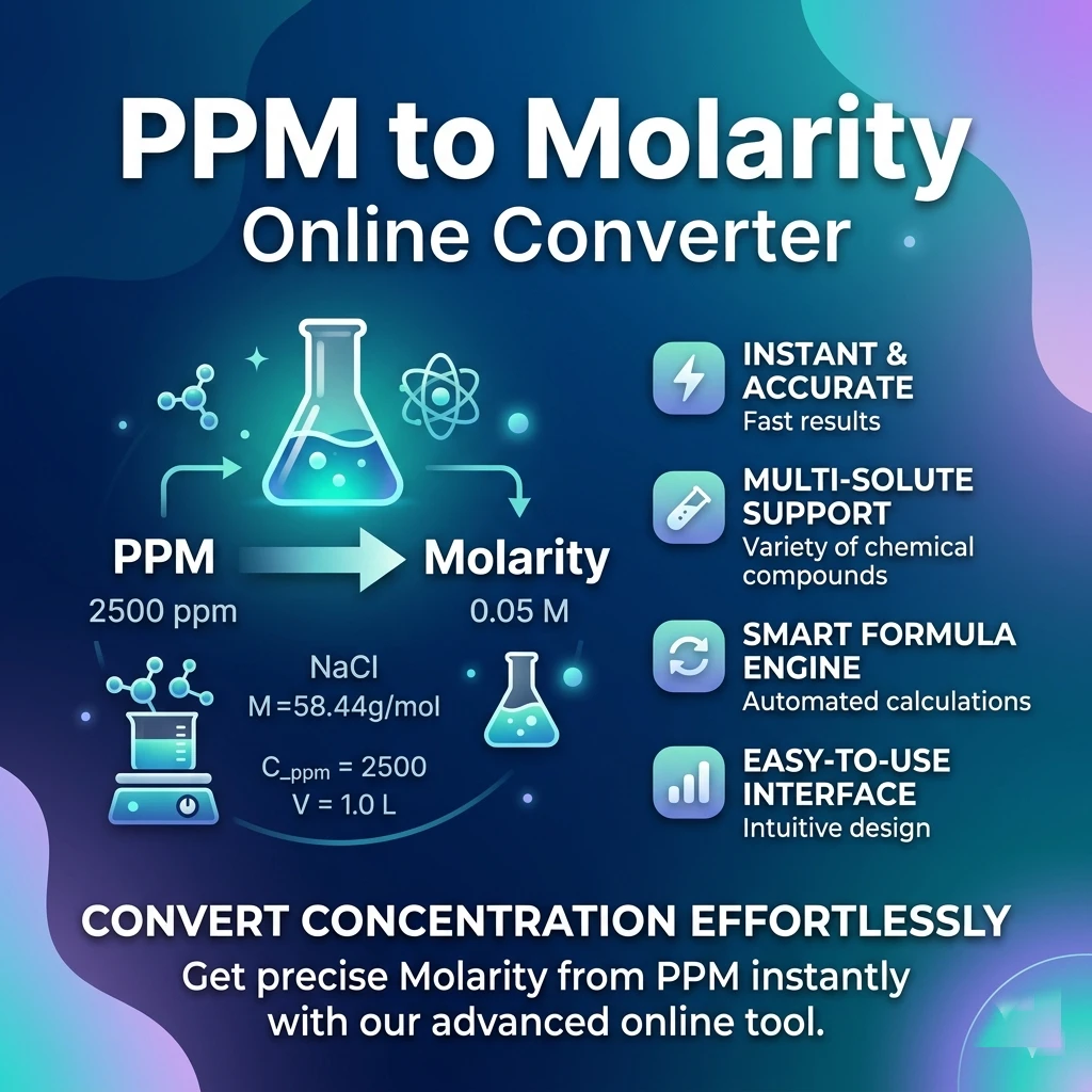PPM to Molarity Online Converter