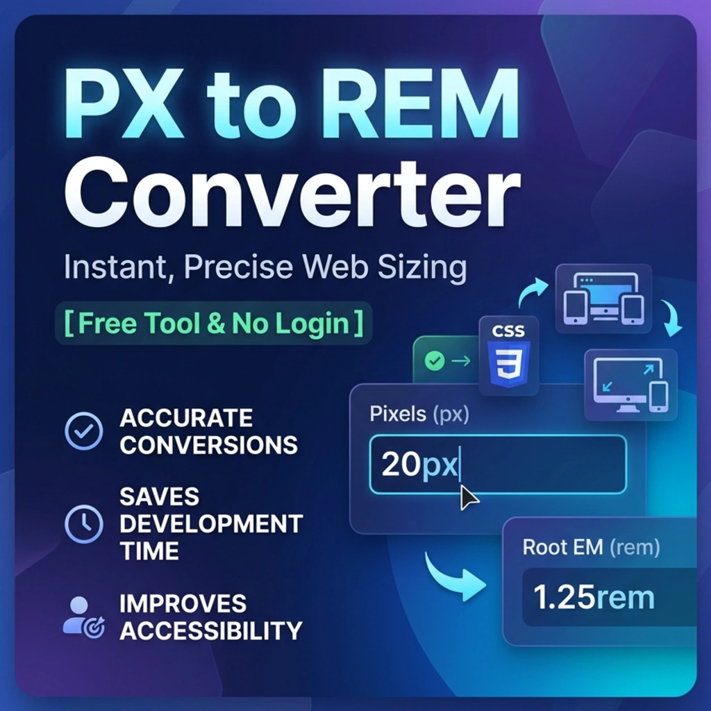 PX to REM Converter [Free Tool & No Login]