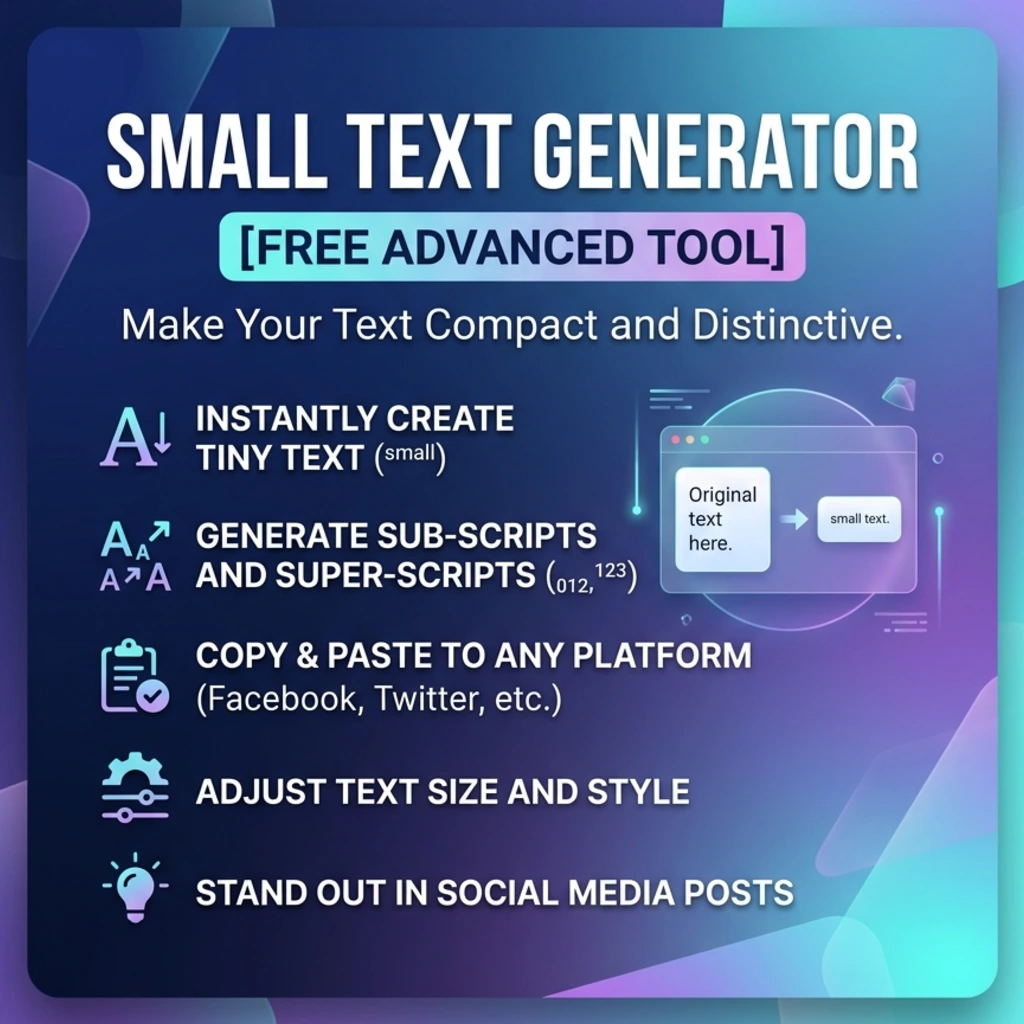 Small Text Generator [Free Advanced Tool]