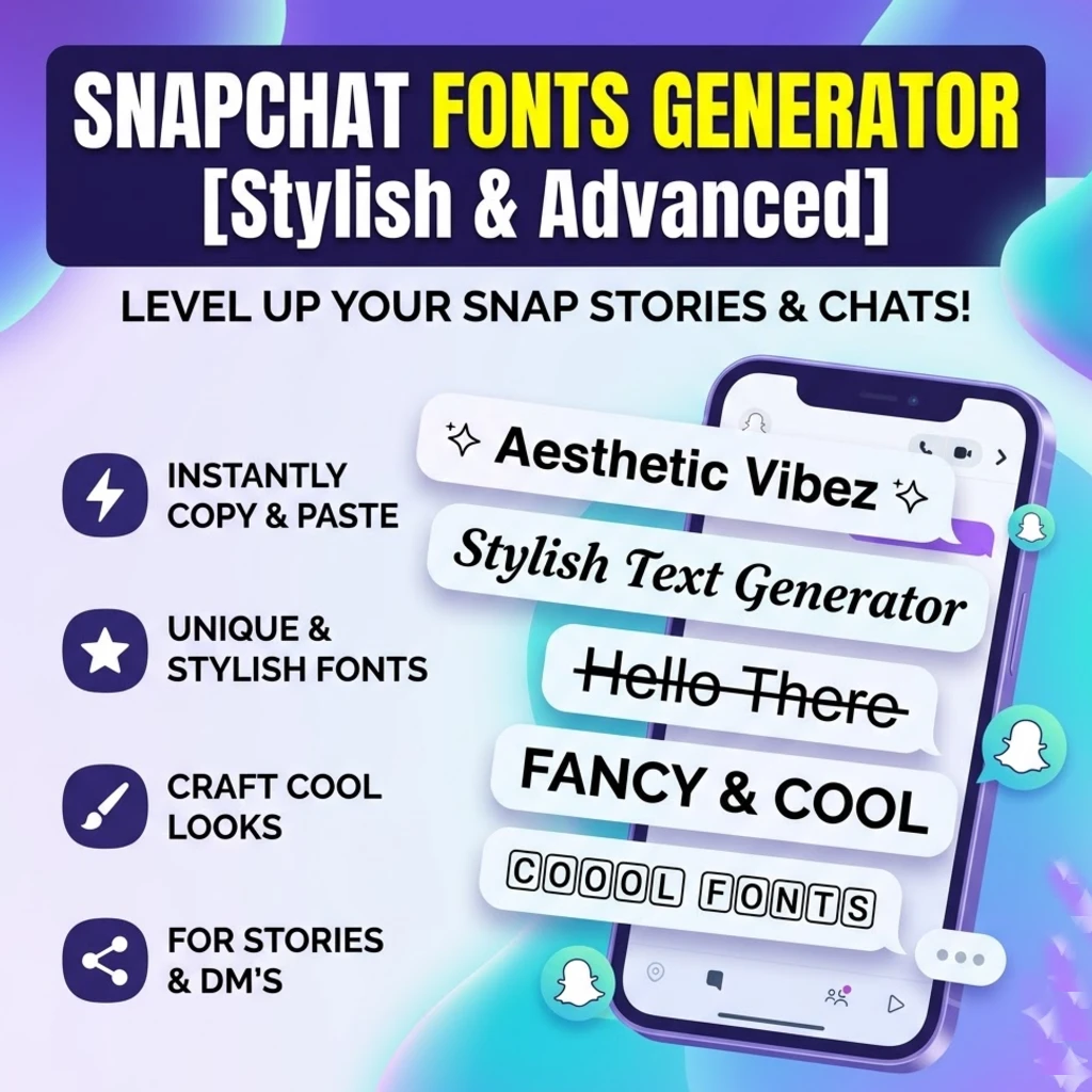 Snapchat Fonts Generator [Stylish & Advanced]