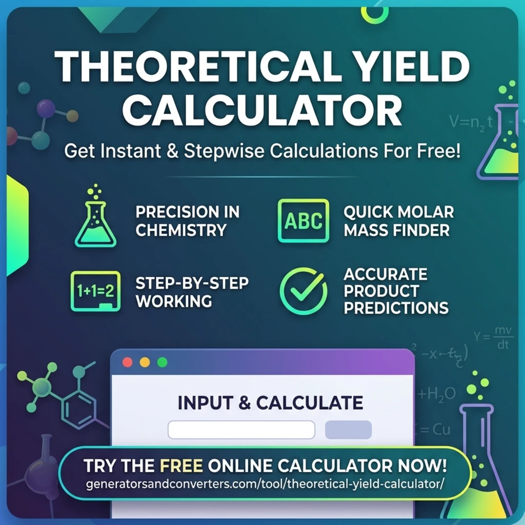 Theoretical Yield Calculator [Free-Online-Stepwise]