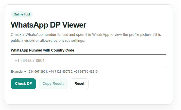 WhatsApp DP Viewer